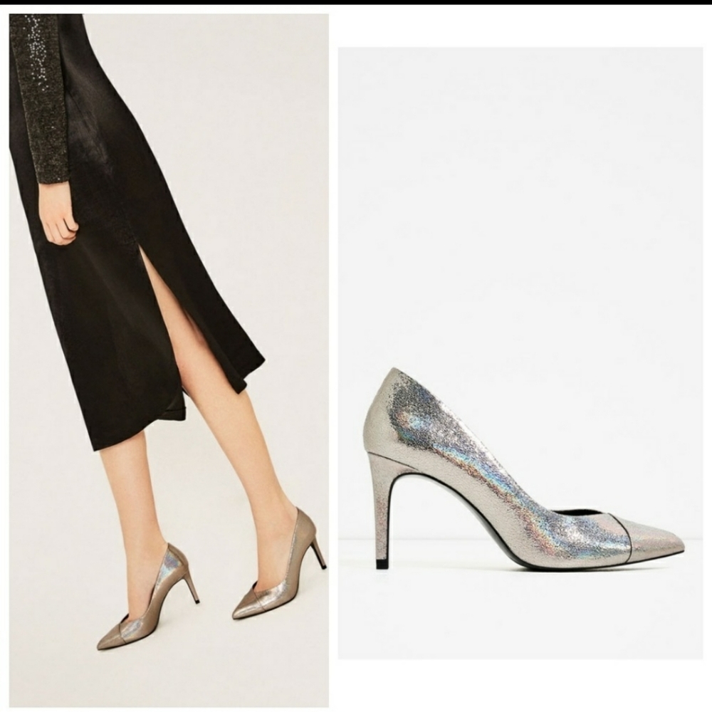 ZARA METALLIC HOLOGRAM PUMPS SIZE 5